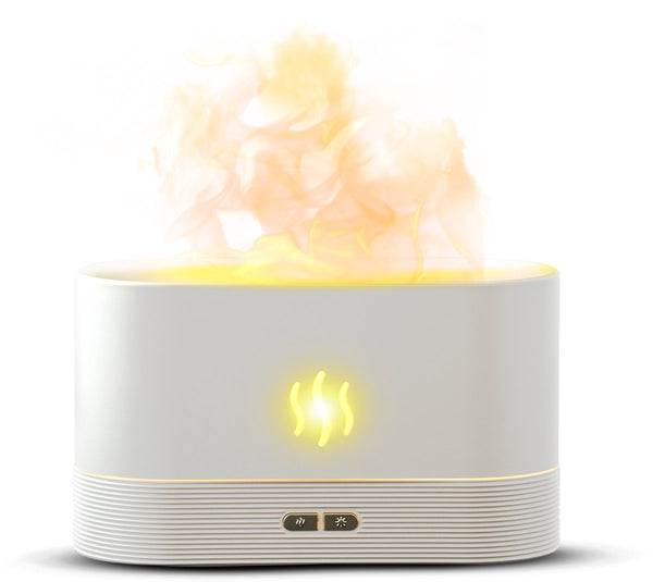 Vlam Aroma Diffuser Luchtbevochtiger Ultrasone Cool Mist Maker Fogger Led Essentiële Olie Vlam Lamp Diffuser