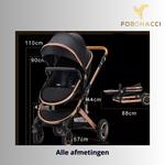 Luxury 3-in-1 portable travel stroller