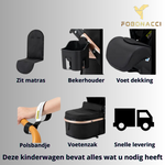 Luxury 3-in-1 portable travel stroller