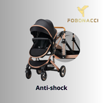 Luxury 3-in-1 portable travel stroller