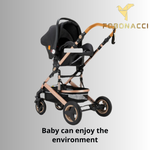 Luxury 3-in-1 portable travel stroller