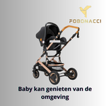 Luxury 3-in-1 portable travel stroller