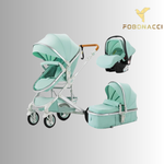 Luxury 3-in-1 portable travel stroller