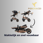 Luxury 3-in-1 portable travel stroller