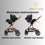 Luxury 3-in-1 portable travel stroller