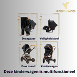 Luxury 3-in-1 portable travel stroller