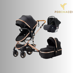 Luxury 3-in-1 portable travel stroller