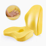 Premium memory foam seat cushion with back support