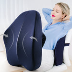 Premium memory foam seat cushion with back support