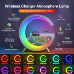 Intelligent LED lamp with Bluetooth speaker, wireless charger, and App Control 