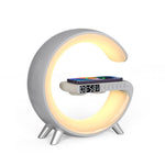 Intelligent LED lamp with Bluetooth speaker, wireless charger, and App Control 