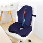 Premium memory foam seat cushion with back support
