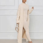 Casual, loose V-neck, long cardigan